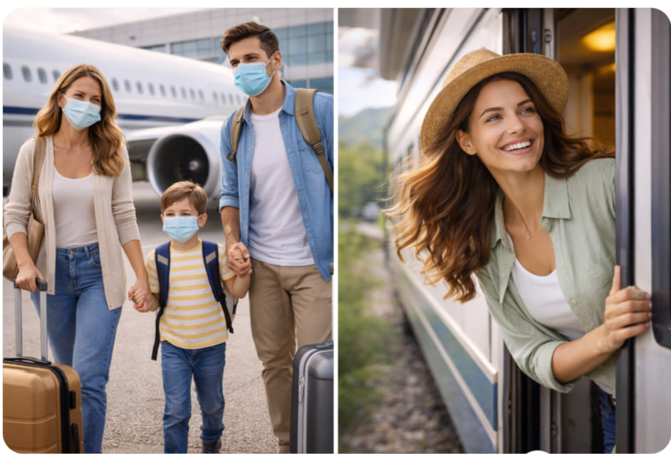 Plane and train travel comparison